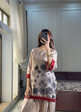 Cream Print Lulusar