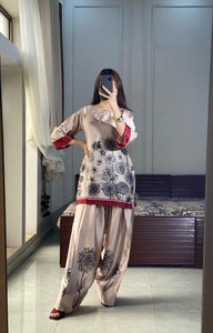 Cream Print Lulusar