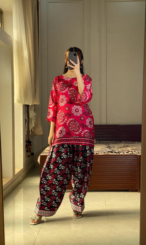 Dark Red Print Lulusar