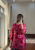 Dark Red Print Lulusar