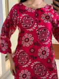 Dark Red Print Lulusar