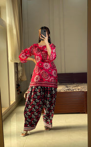 Dark Red Print Lulusar