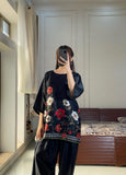 Black Flowers Print Lulusar