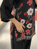 Black Flowers Print Lulusar