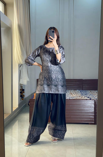Dark Black Print Lulusar