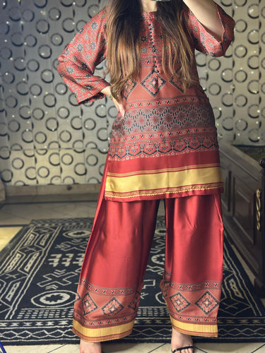 Maroon Farshi Shalwar