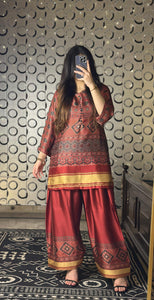Maroon Farshi Shalwar