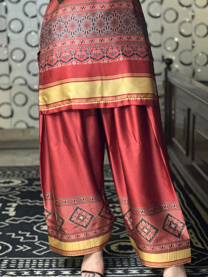 Maroon Farshi Shalwar