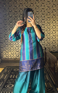 Blue & Purple Farshi Shalwar