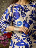 White & Blue Farshi Shalwar