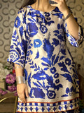 White & Blue Farshi Shalwar