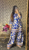 White & Blue Farshi Shalwar