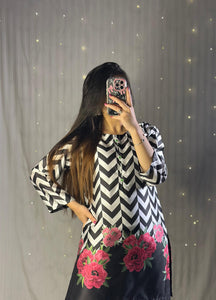 Black & White Farshi Shalwar