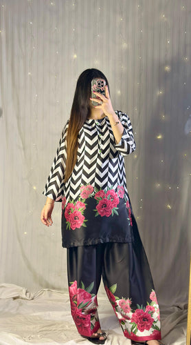 Black & White Farshi Shalwar
