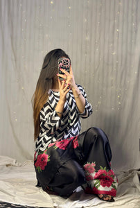 Black & White Farshi Shalwar